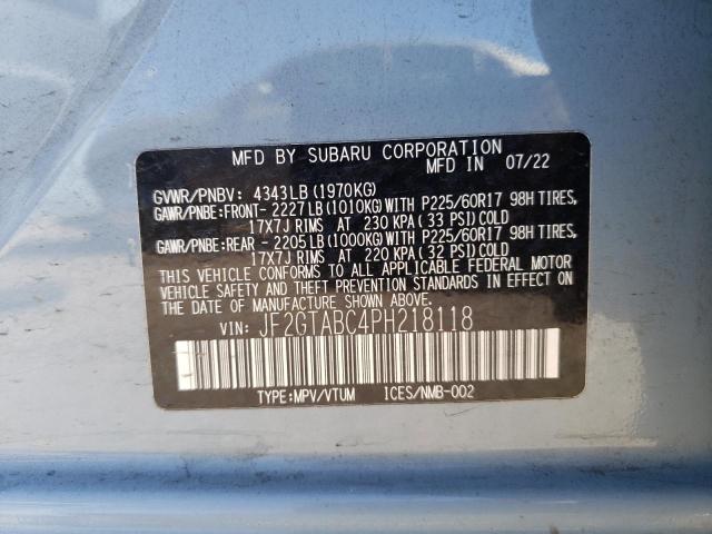 Photo 12 VIN: JF2GTABC4PH218118 - SUBARU CROSSTREK 