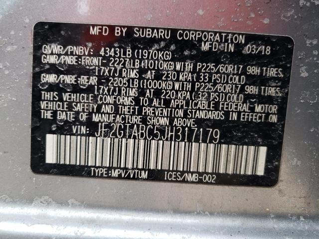 Photo 12 VIN: JF2GTABC5JH317179 - SUBARU CROSSTREK 