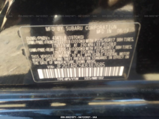 Photo 8 VIN: JF2GTABC5K8387685 - SUBARU CROSSTREK 