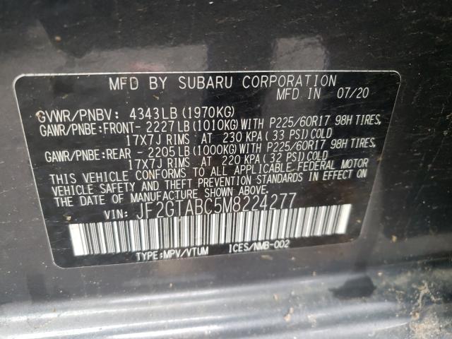 Photo 9 VIN: JF2GTABC5M8224277 - SUBARU CROSSTREK 