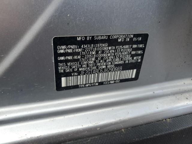 Photo 12 VIN: JF2GTABC6JH290669 - SUBARU CROSSTREK 