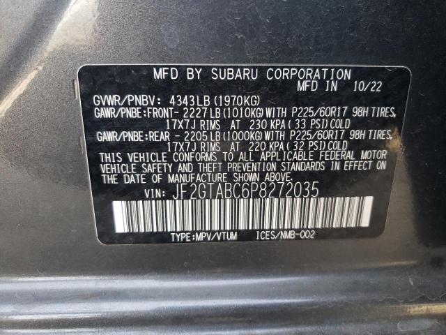 Photo 12 VIN: JF2GTABC6P8272035 - SUBARU CROSSTREK 