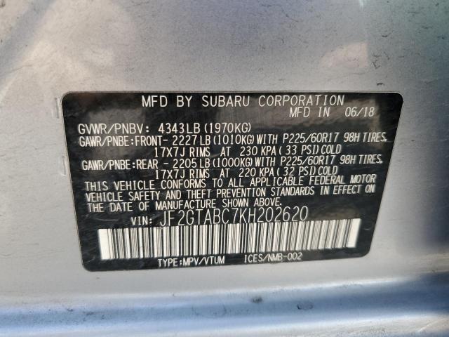 Photo 12 VIN: JF2GTABC7KH202620 - SUBARU CROSSTREK 