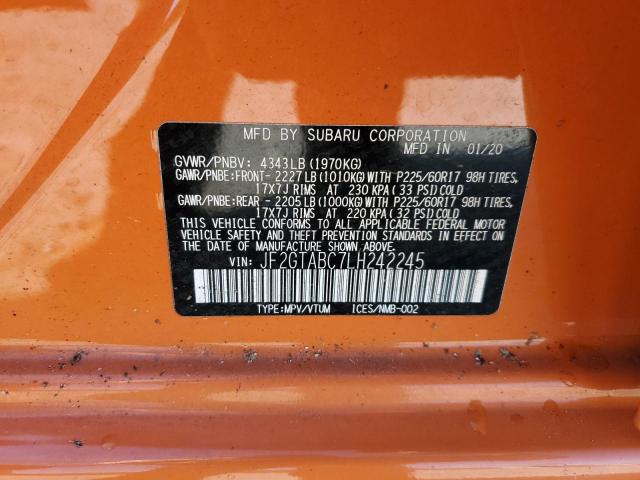 Photo 12 VIN: JF2GTABC7LH242245 - SUBARU CROSSTREK 