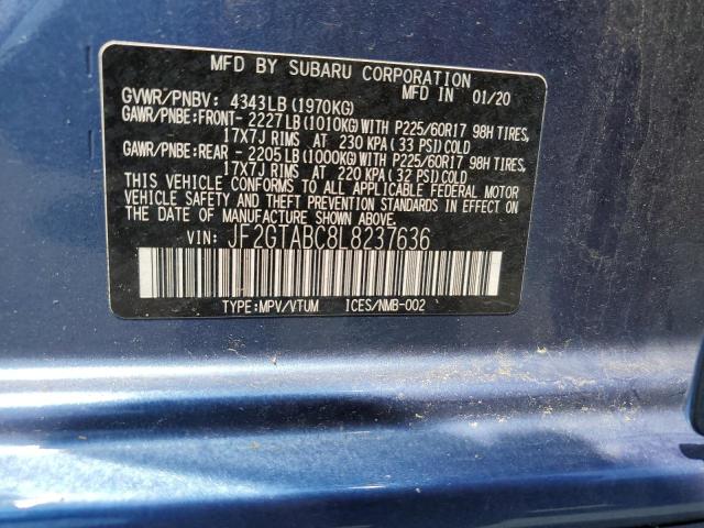 Photo 12 VIN: JF2GTABC8L8237636 - SUBARU CROSSTREK 