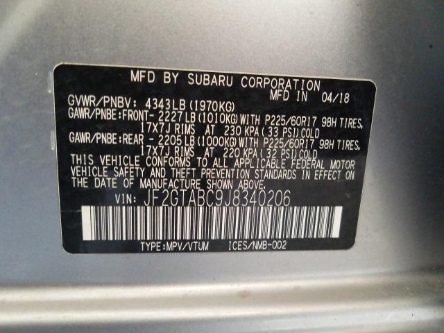 Photo 9 VIN: JF2GTABC9J8340206 - SUBARU CROSSTREK 