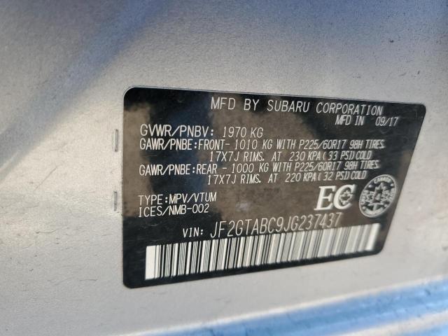 Photo 12 VIN: JF2GTABC9JG237437 - SUBARU CROSSTREK 