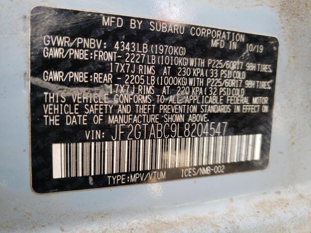 Photo 12 VIN: JF2GTABC9L8204547 - SUBARU CROSSTREK 