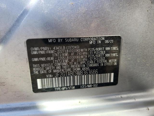 Photo 12 VIN: JF2GTABC9M8363666 - SUBARU CROSSTREK 