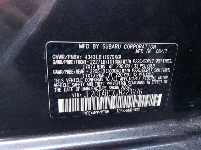 Photo 12 VIN: JF2GTABCXJH223976 - SUBARU CROSSTREK 