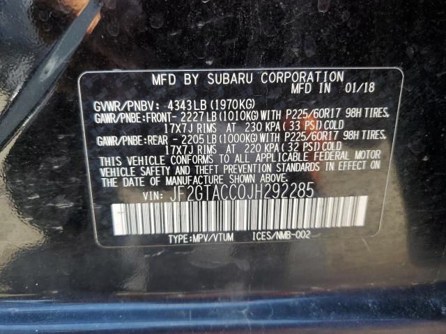 Photo 11 VIN: JF2GTACC0JH292285 - SUBARU CROSSTREK 