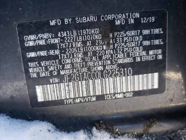 Photo 9 VIN: JF2GTACC0LG225310 - SUBARU CROSSTREK 