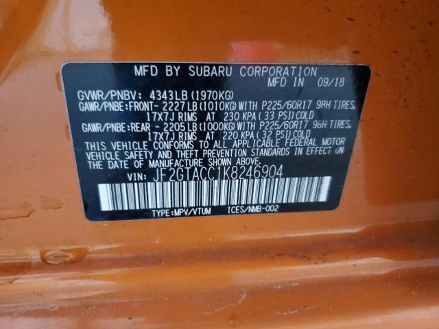 Photo 12 VIN: JF2GTACC1K8246904 - SUBARU CROSSTREK 