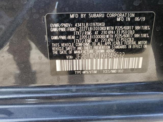 Photo 13 VIN: JF2GTACC1KH349532 - SUBARU CROSSTREK 