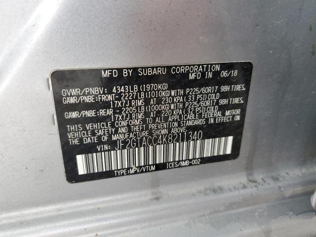 Photo 11 VIN: JF2GTACC4K8211340 - SUBARU CROSSTREK 