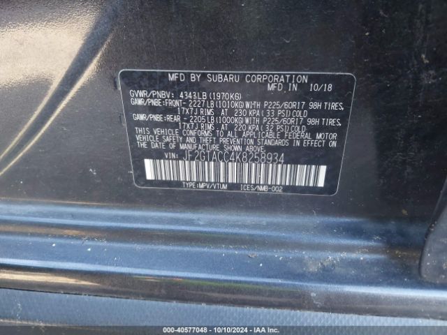 Photo 8 VIN: JF2GTACC4K8258934 - SUBARU CROSSTREK 