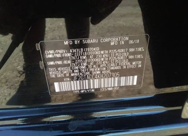 Photo 8 VIN: JF2GTACC4KH207305 - SUBARU CROSSTREK 