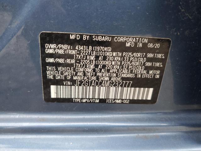 Photo 11 VIN: JF2GTACC4MG232777 - SUBARU CROSSTREK 