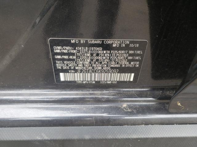 Photo 9 VIN: JF2GTACC6K9259092 - SUBARU CROSSTREK 