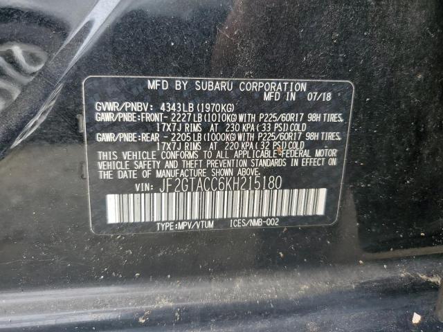 Photo 11 VIN: JF2GTACC6KH215180 - SUBARU CROSSTREK 