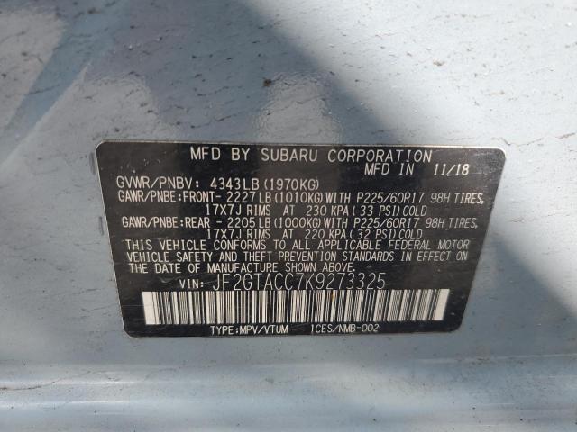 Photo 11 VIN: JF2GTACC7K9273325 - SUBARU CROSSTREK 