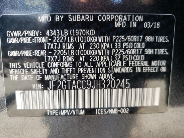 Photo 9 VIN: JF2GTACC9JH320245 - SUBARU CROSSTREK 