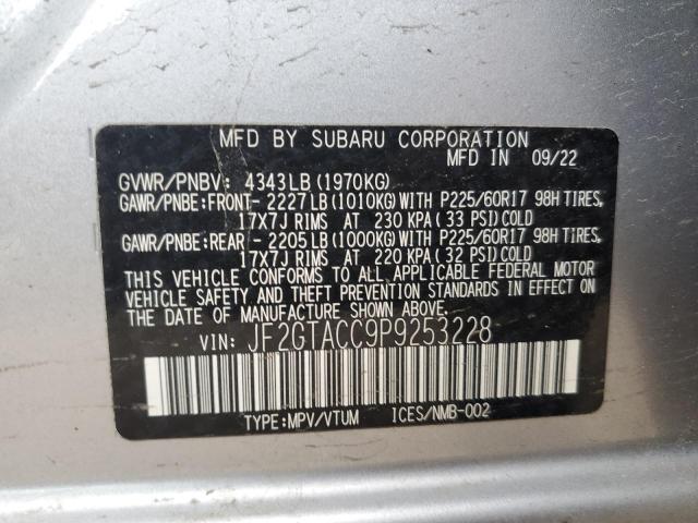 Photo 11 VIN: JF2GTACC9P9253228 - SUBARU CROSSTREK 