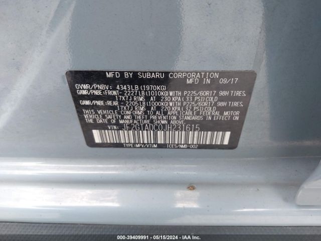 Photo 8 VIN: JF2GTADC0JH231615 - SUBARU CROSSTREK 