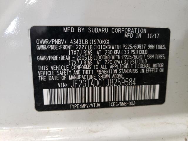 Photo 9 VIN: JF2GTADC1J8259584 - SUBARU CROSSTREK 