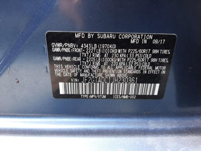 Photo 9 VIN: JF2GTADC1JH230361 - SUBARU CROSSTREK 