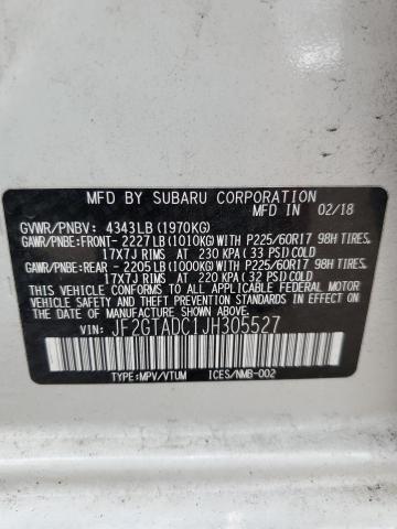 Photo 11 VIN: JF2GTADC1JH305527 - SUBARU CROSSTREK 