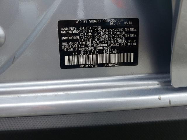 Photo 9 VIN: JF2GTADC1JH344540 - SUBARU CROSSTREK 