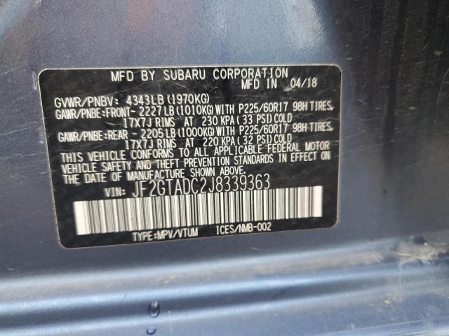 Photo 12 VIN: JF2GTADC2J8339363 - SUBARU CROSSTREK 