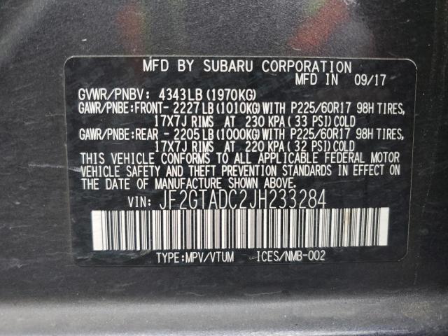 Photo 11 VIN: JF2GTADC2JH233284 - SUBARU CROSSTREK 