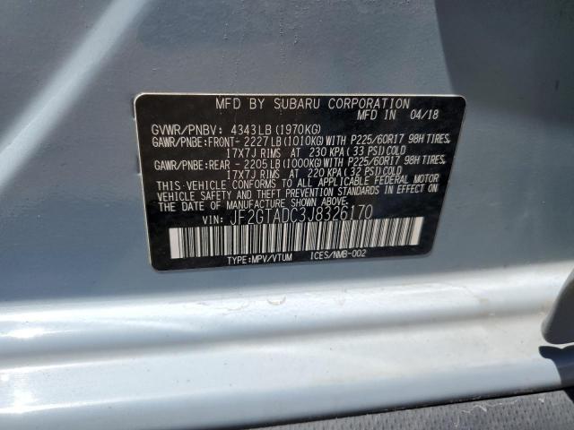 Photo 11 VIN: JF2GTADC3J8326170 - SUBARU CROSSTREK 