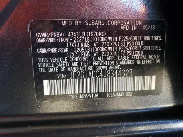 Photo 9 VIN: JF2GTADC4J8344323 - SUBARU CROSSTREK 