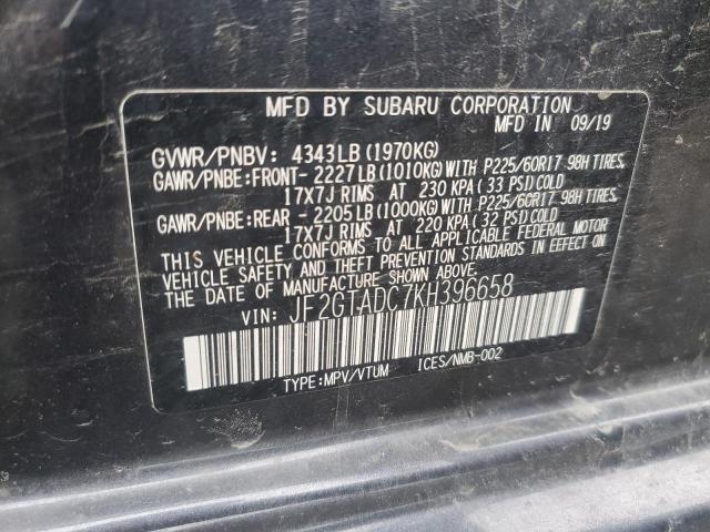 Photo 12 VIN: JF2GTADC7KH396658 - SUBARU CROSSTREK 