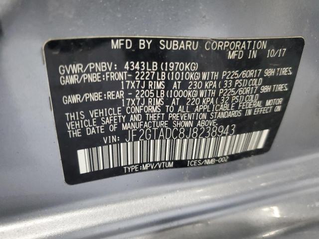 Photo 11 VIN: JF2GTADC8J8238943 - SUBARU CROSSTREK 