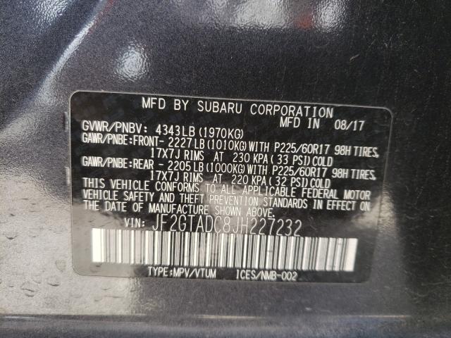 Photo 8 VIN: JF2GTADC8JH227232 - SUBARU CROSSTREK 