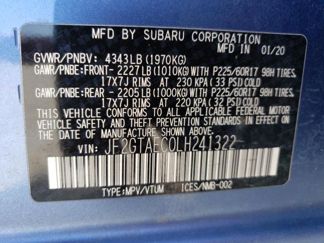 Photo 11 VIN: JF2GTAEC0LH241322 - SUBARU CROSSTREK 