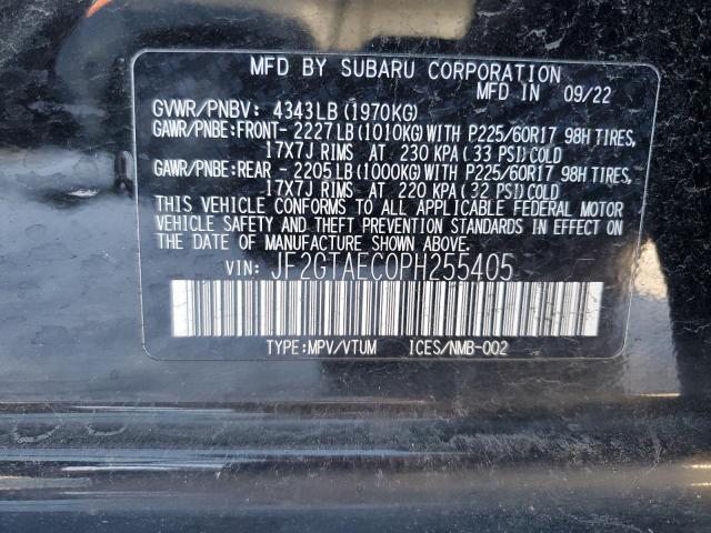 Photo 11 VIN: JF2GTAEC0PH255405 - SUBARU CROSSTREK 