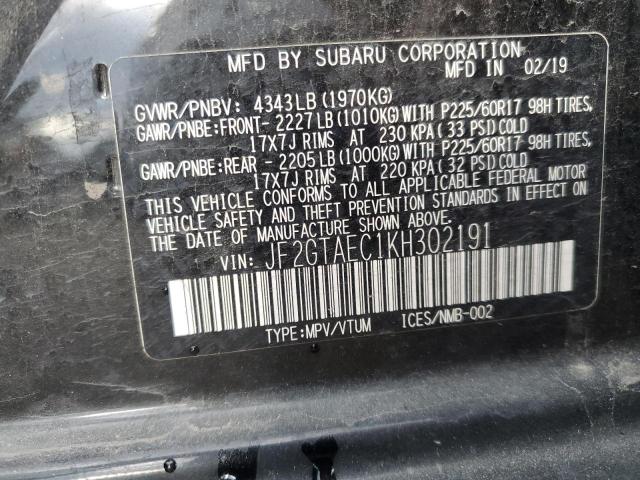 Photo 12 VIN: JF2GTAEC1KH302191 - SUBARU CROSSTREK 