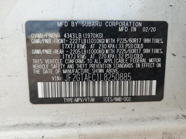 Photo 11 VIN: JF2GTAEC1L8250885 - SUBARU CROSSTREK 