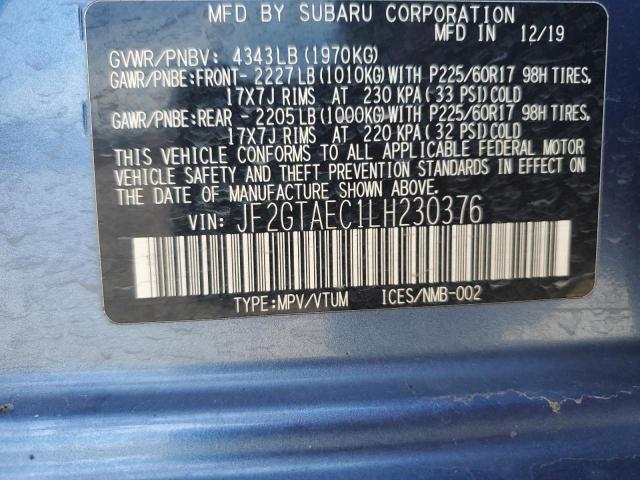 Photo 11 VIN: JF2GTAEC1LH230376 - SUBARU CROSSTREK 