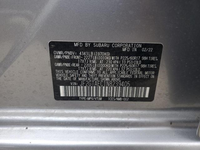 Photo 12 VIN: JF2GTAEC1N8239405 - SUBARU CROSSTREK 