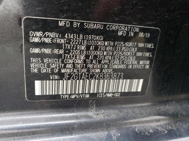 Photo 12 VIN: JF2GTAEC2K8363873 - SUBARU CROSSTREK 