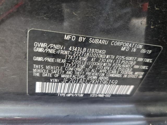 Photo 9 VIN: JF2GTAEC2KH396159 - SUBARU CROSSTREK 