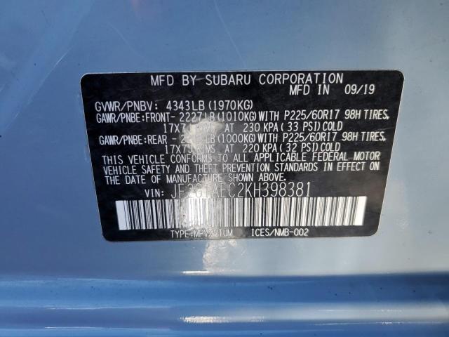 Photo 11 VIN: JF2GTAEC2KH398381 - SUBARU CROSSTREK 