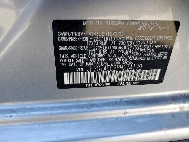 Photo 12 VIN: JF2GTAEC2PH274179 - SUBARU CROSSTREK 