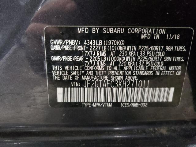 Photo 13 VIN: JF2GTAEC3KH271011 - SUBARU CROSSTREK 